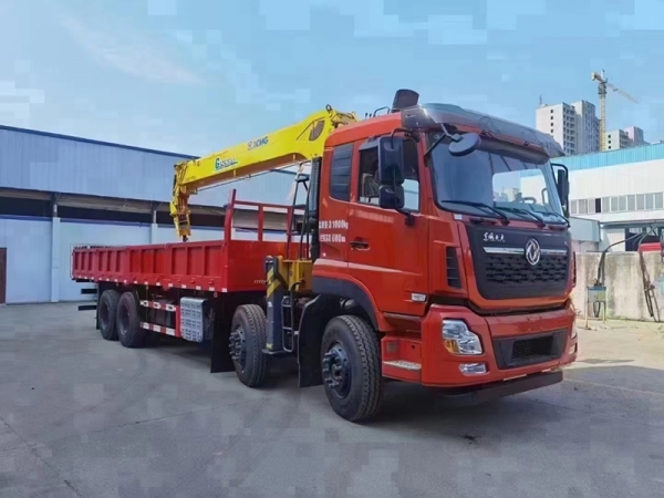 Dongfeng tianlong передние четыре задние восемь грузовик с краном транспортер